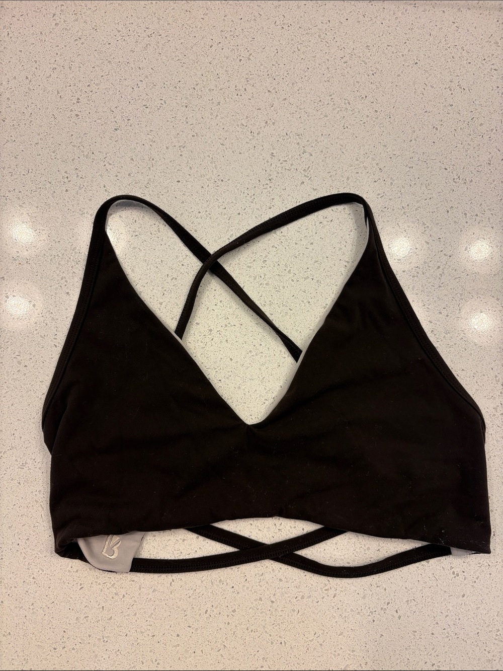 Brown/cream Women's Strappy sports bra - Comfortable Everyday Support